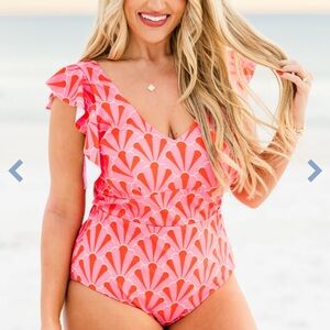 Chic Soul Ruffle One Piece Swim Suit